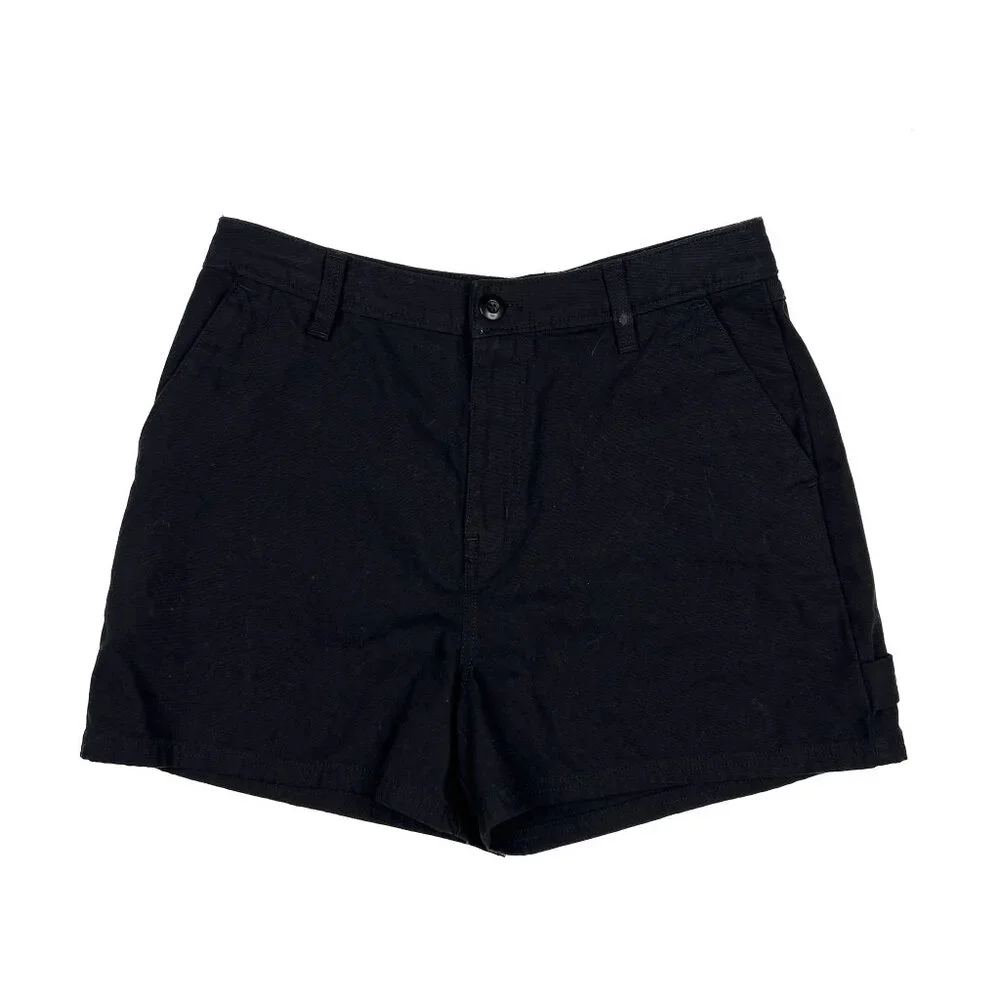 Vans Off the Wall Comber Shorts Black Chino‎ Cotton Button-Waist Size 28 - NWOT